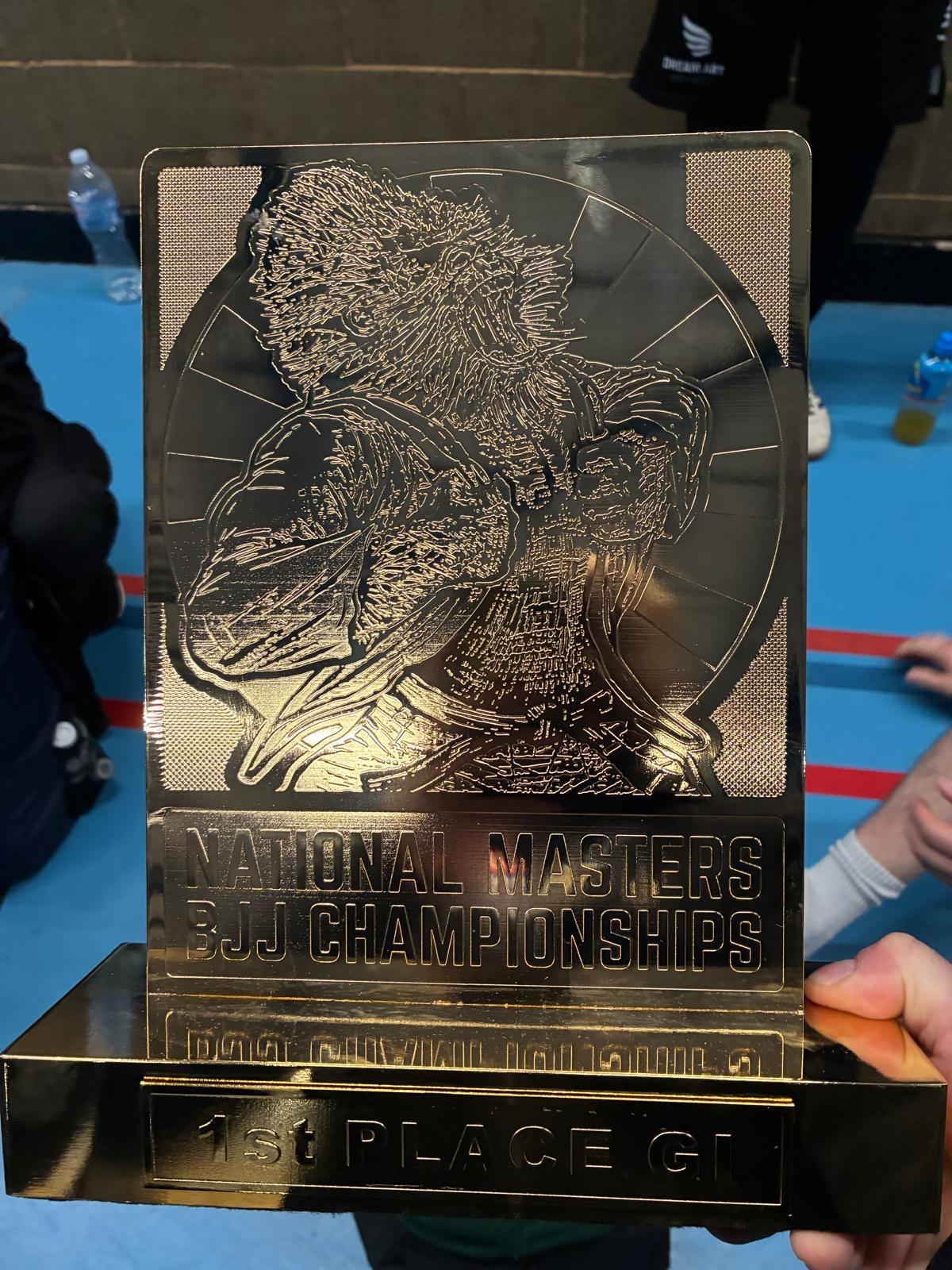National Masters BJJ Championships 2025 First Place Trophy